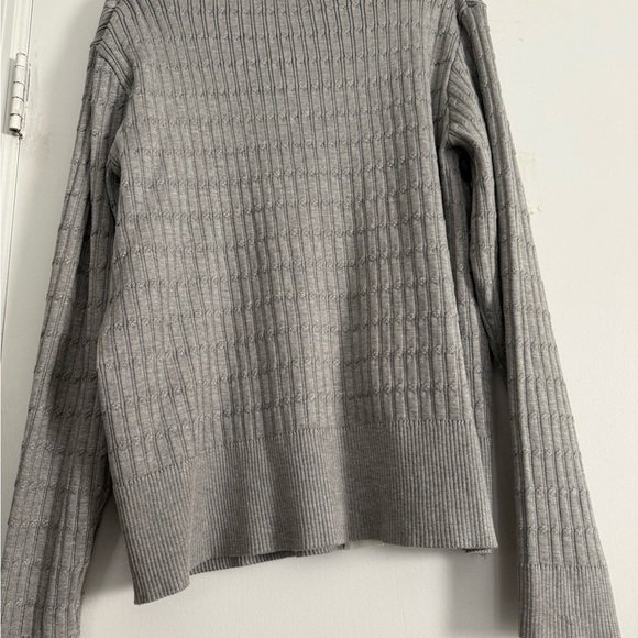 Adrianna Papell Gray & White Cable Cardigan - Picture 2 of 4